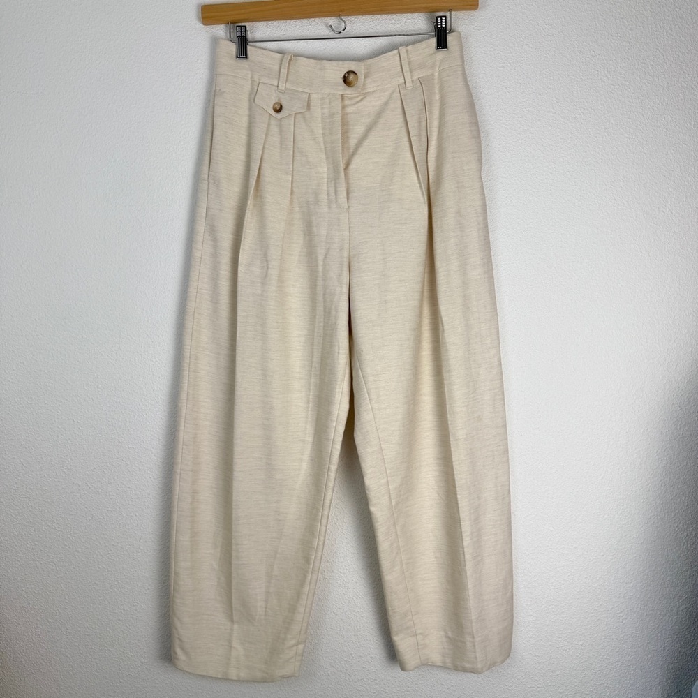 Mango MNG Pleated Trouser Dress Pants 6
